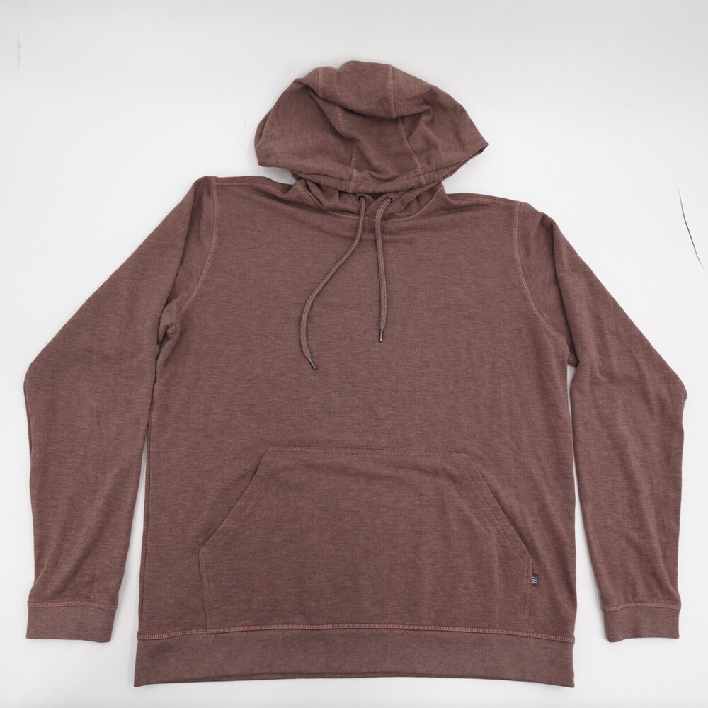 Free Fly Hoodie Mens Medium Brown Pullover Bamboo Fleece Stretch Lightweight